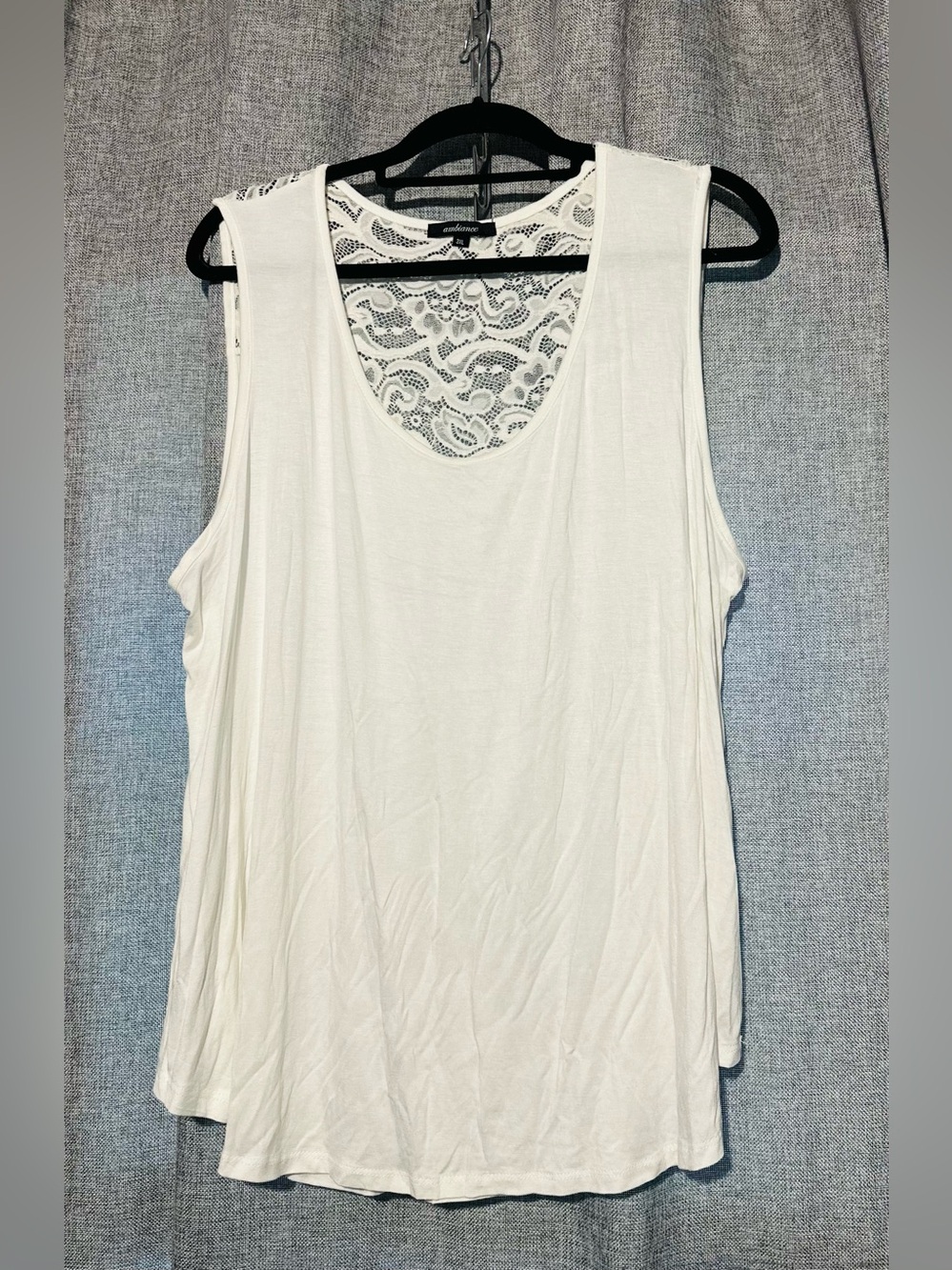 Ambiance Cream Y2K Aesthetic Cottagecore Boho Soft Girl Lace-Back Scoop Neck Top